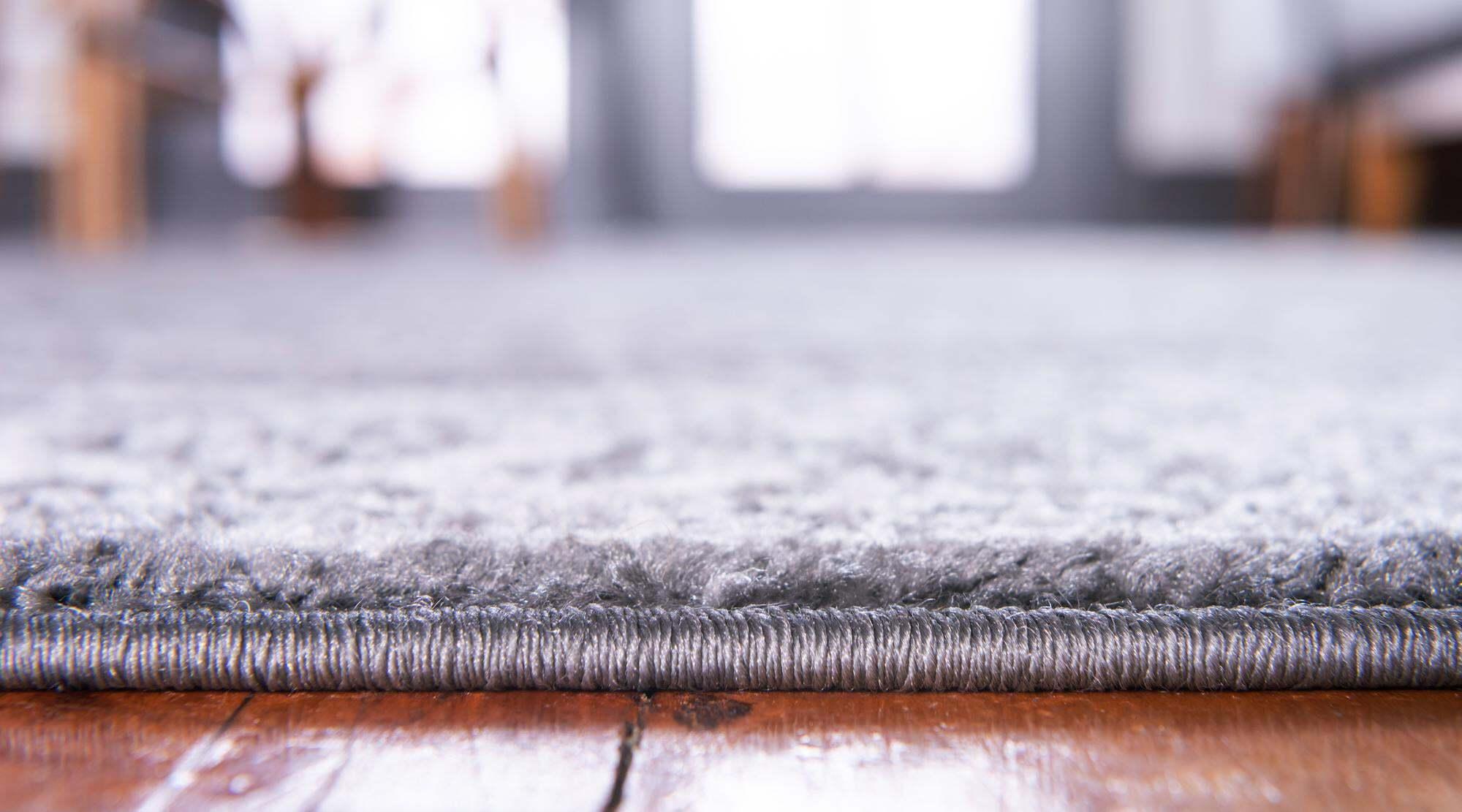 Unique Loom Indoor Rugs - Bromley Medallion Rectangular 9x12 Rug Dark Gray & Ivory