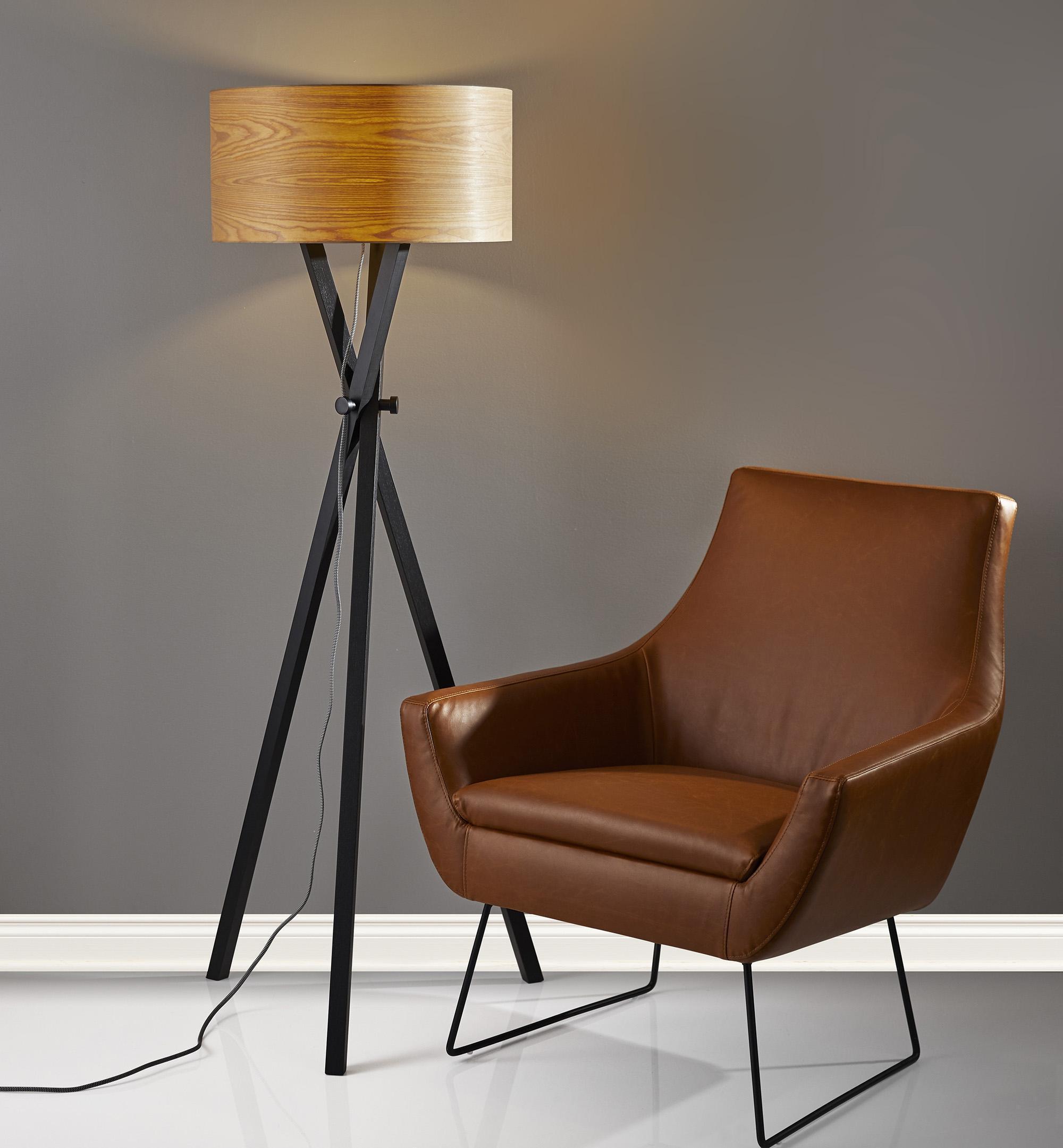 Adesso Floor Lamps - Bronx Floor Lamp Black