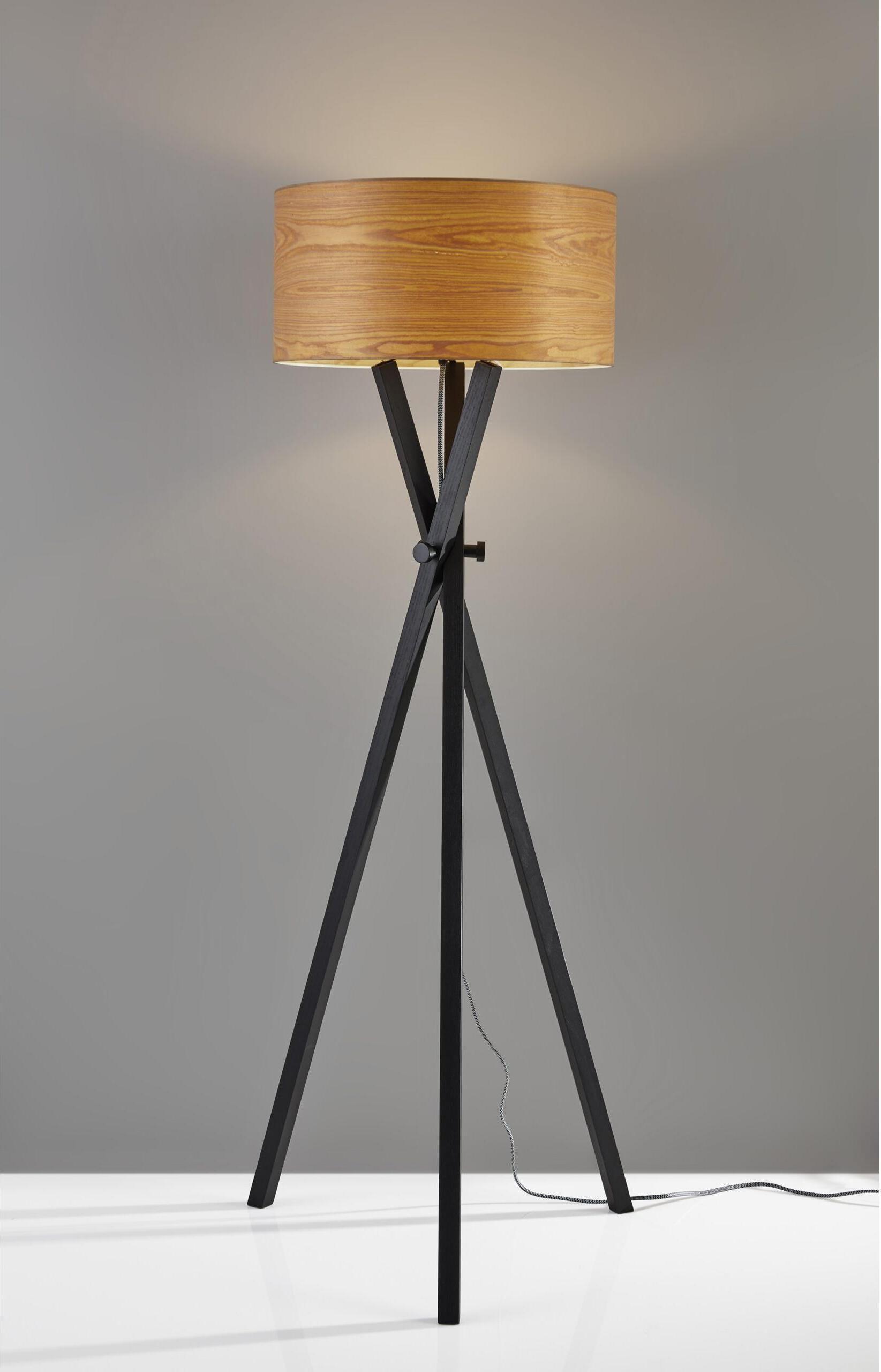 Adesso Floor Lamps - Bronx Floor Lamp Black