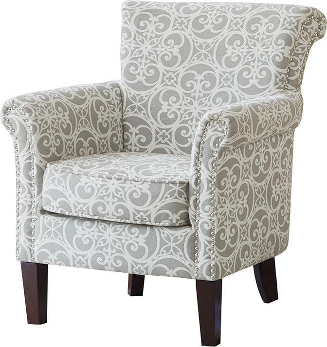 Olliix.com Accent Chairs - Brooke Tight Back Club Chair Gray