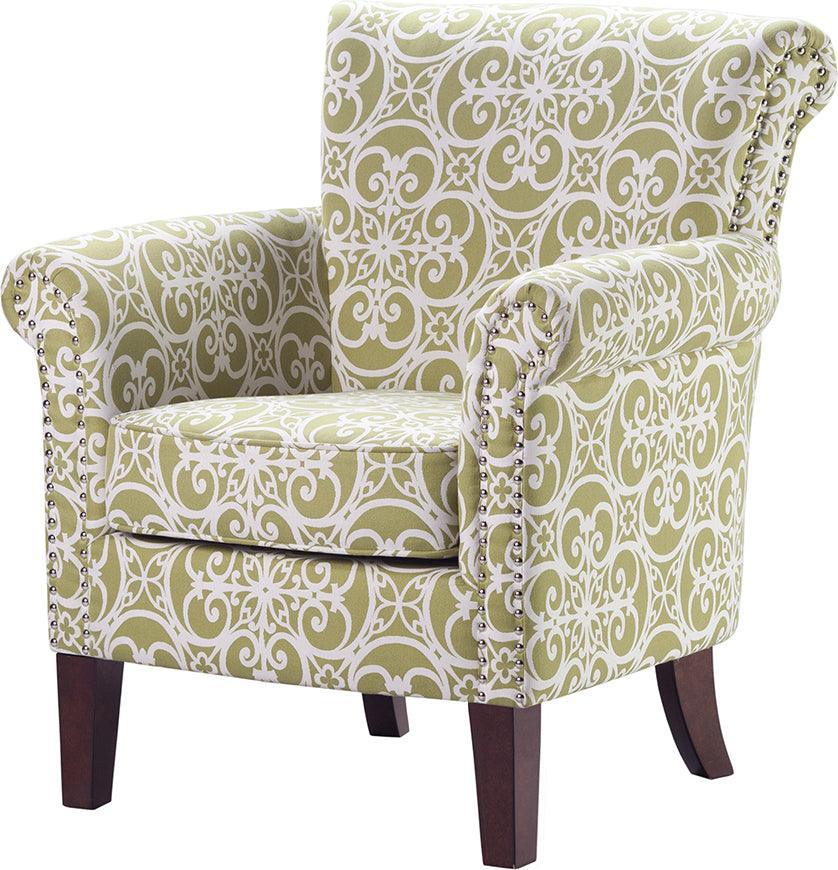 Olliix.com Accent Chairs - Brooke Tight Back Club Chair Green