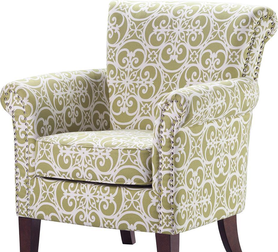 Olliix.com Accent Chairs - Brooke Tight Back Club Chair Green