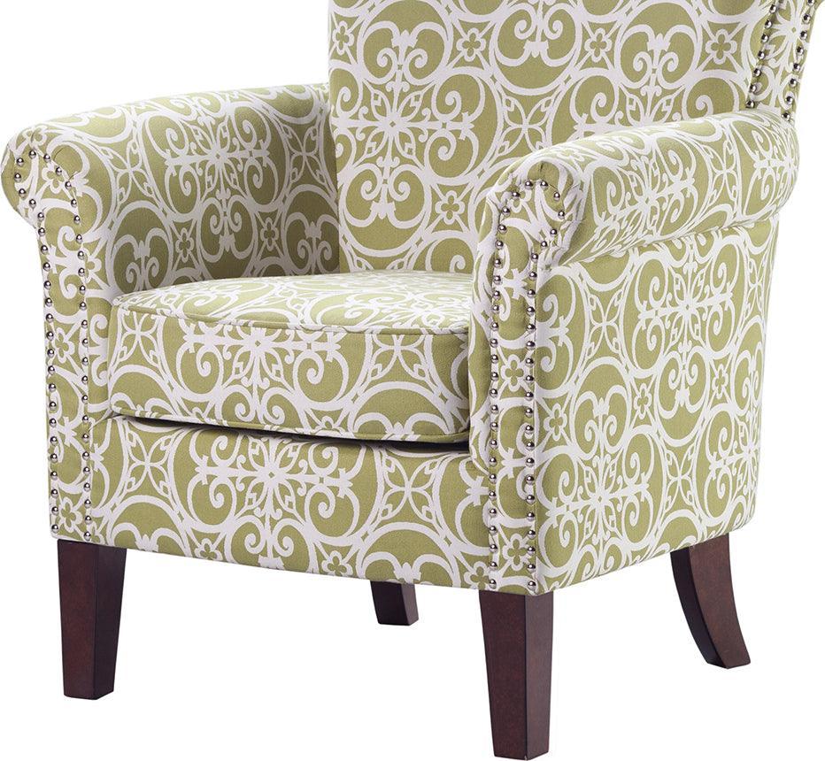 Olliix.com Accent Chairs - Brooke Tight Back Club Chair Green