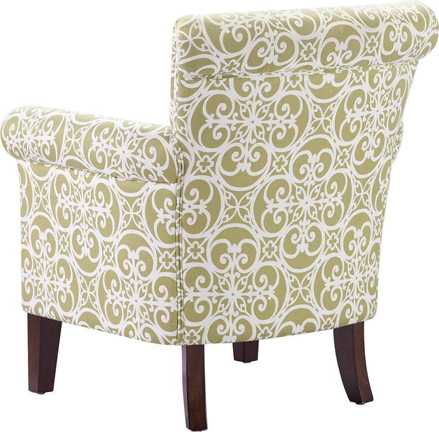 Olliix.com Accent Chairs - Brooke Tight Back Club Chair Green