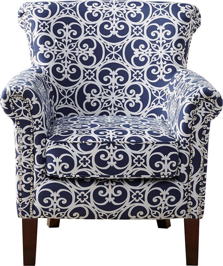 Olliix.com Accent Chairs - Brooke Tight Back Club Chair Navy