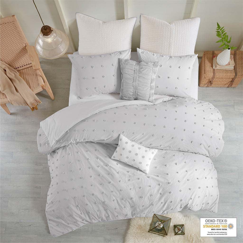 Olliix.com Comforters & Blankets - Brooklyn 5-Piece Twin/TXL Comforter Set Gray