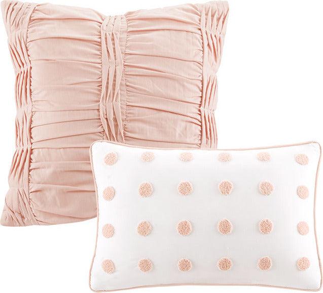 Olliix.com Bedding Gifts - Brooklyn 5-Piece Twin/TXL Comforter Set Pink