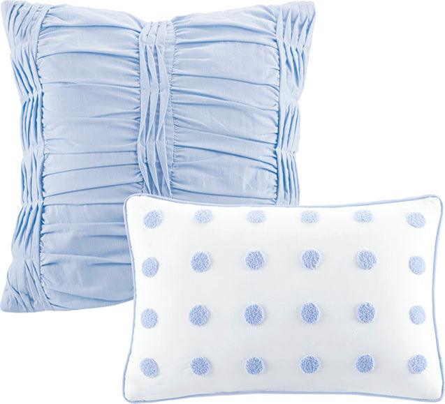 Olliix.com Comforters & Blankets - Brooklyn 7-Piece Full/Queen Comforter Set Blue