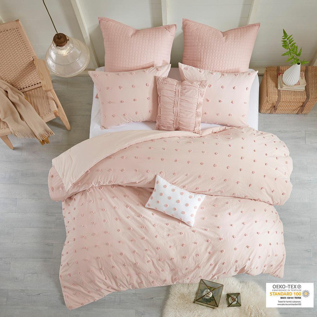 Olliix.com Bedding Gifts - Brooklyn 7-Piece Full/Queen Comforter Set Pink