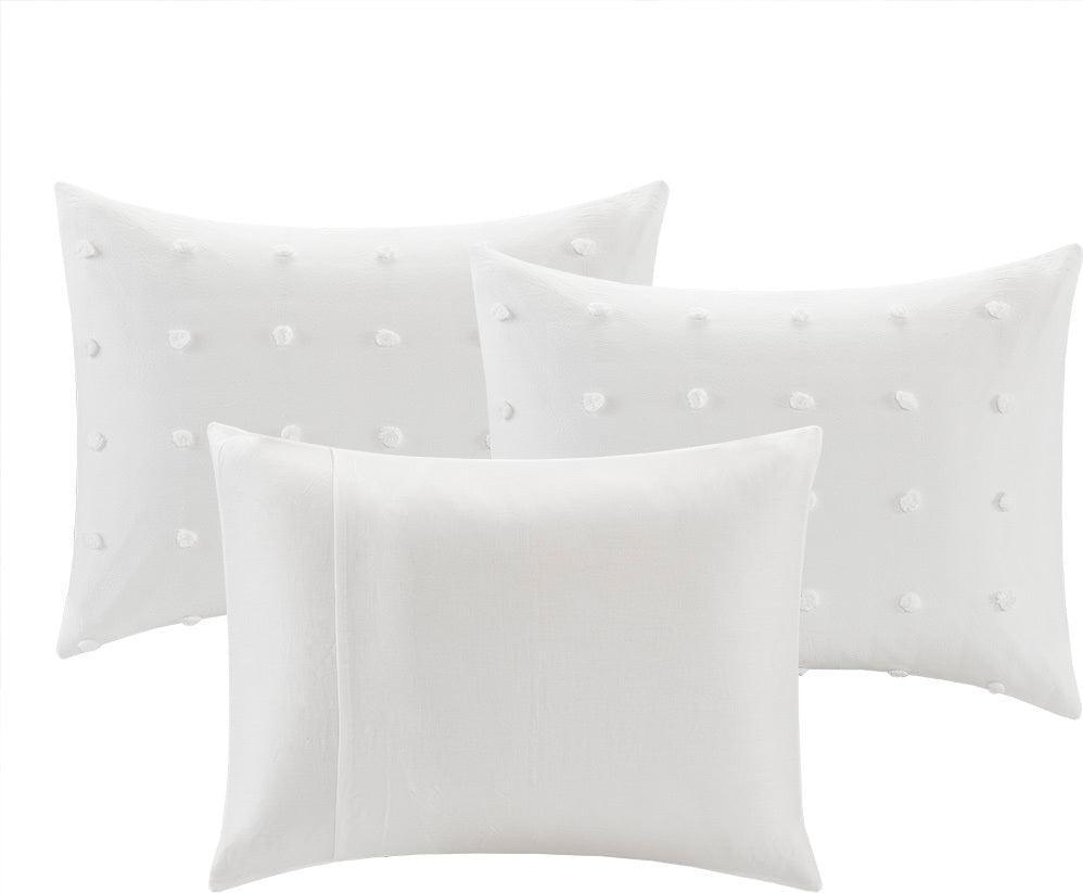 Olliix.com Comforters & Blankets - Brooklyn Cottage/Country Cotton Jacquard Daybed Set Ivory