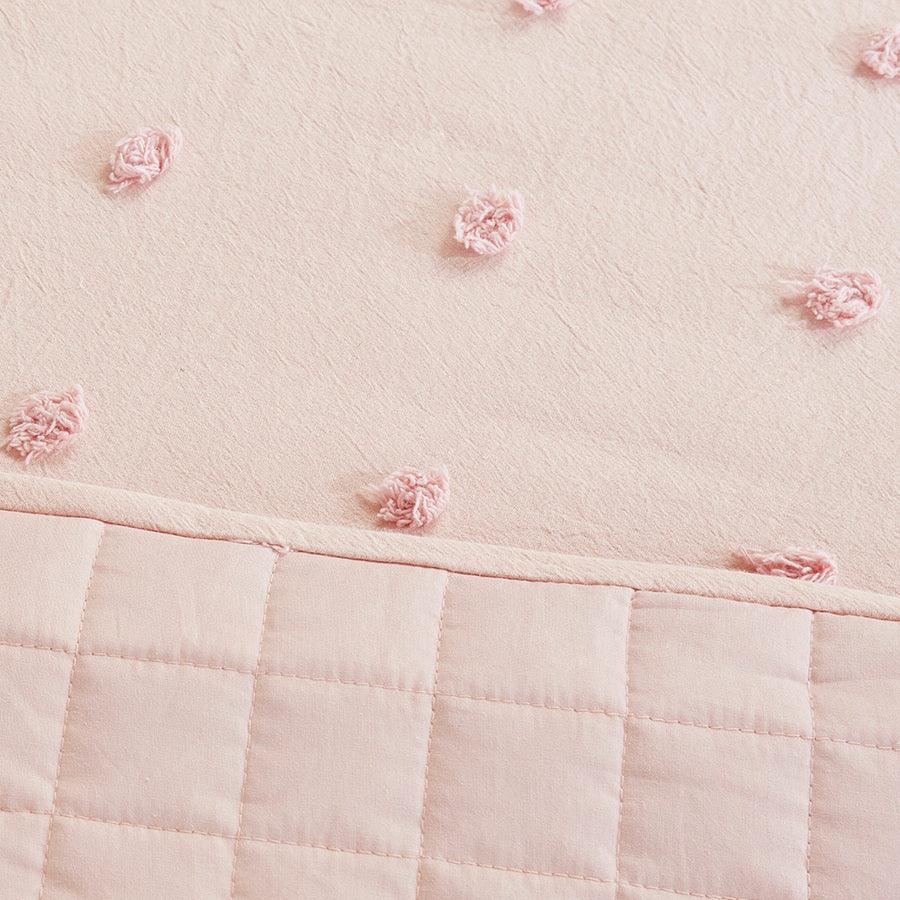 Olliix.com Comforters & Blankets - Brooklyn Cottage/Country Cotton Jacquard Daybed Set Pink