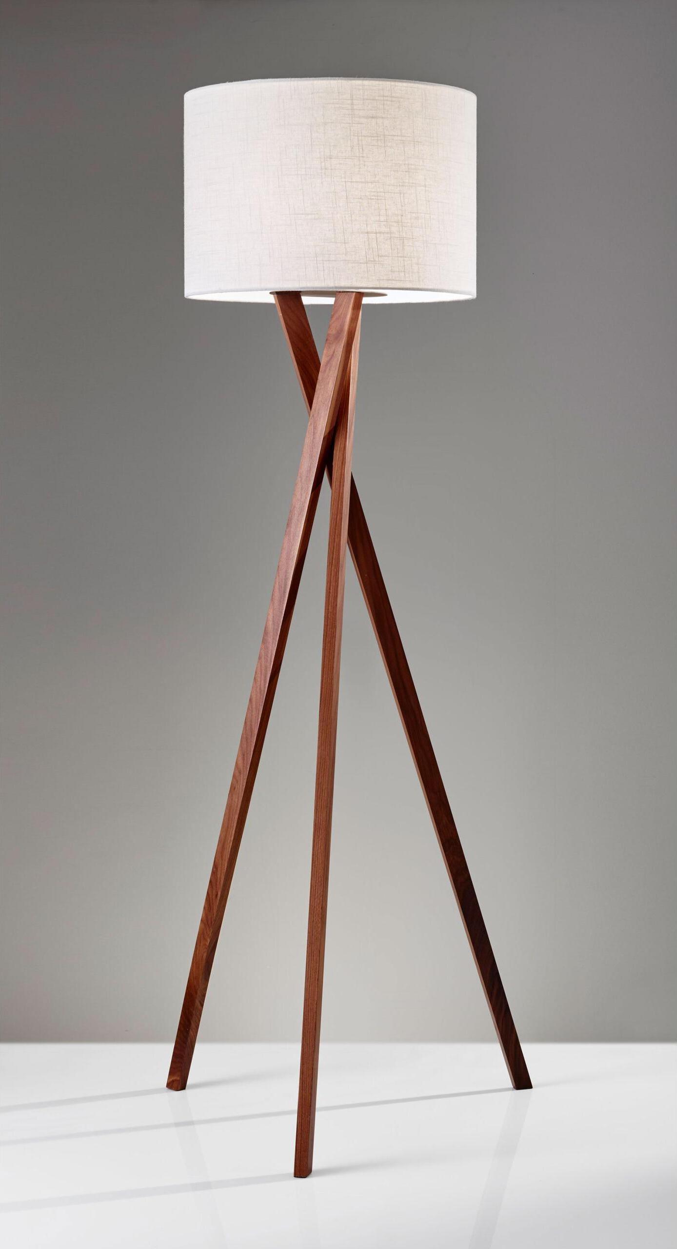 Adesso Floor Lamps - Brooklyn Floor Lamp Walnut