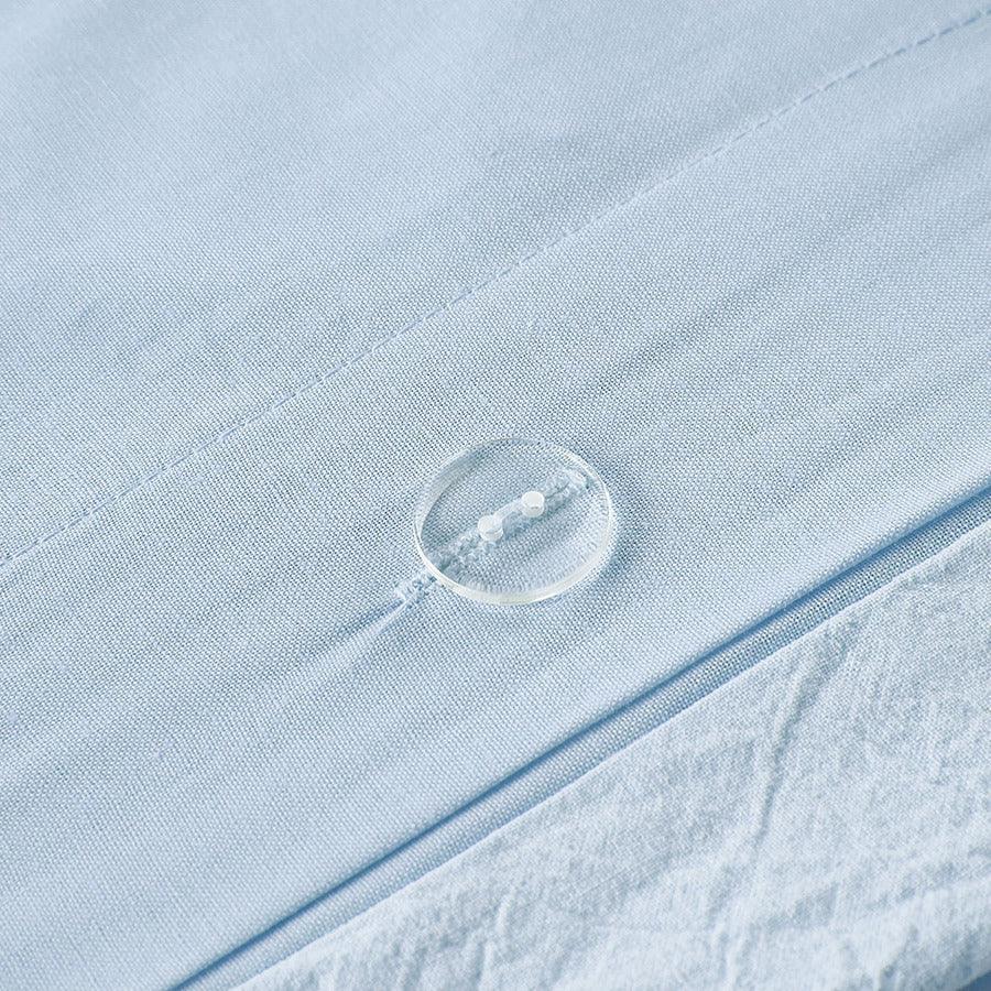 Olliix.com Duvet & Duvet Sets - Brooklyn Shabby Chic Cotton Jacquard Duvet Cover Set King/Cal King Blue