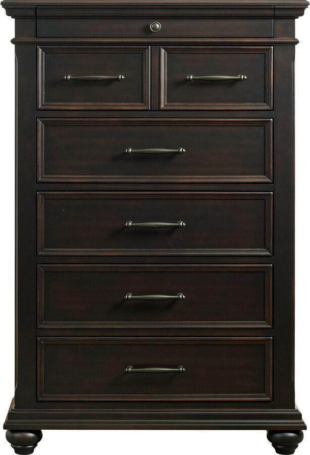 Elements Chest of Drawers - Brooks 6-Drawer Chest in Black