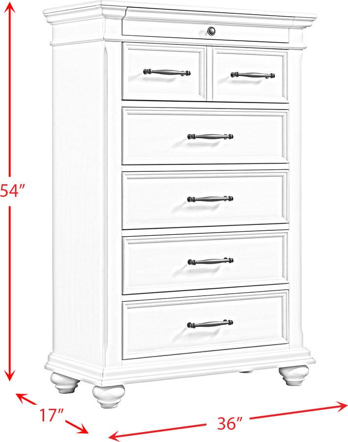 Elements Chest of Drawers - Brooks 6-Drawer Chest in Black