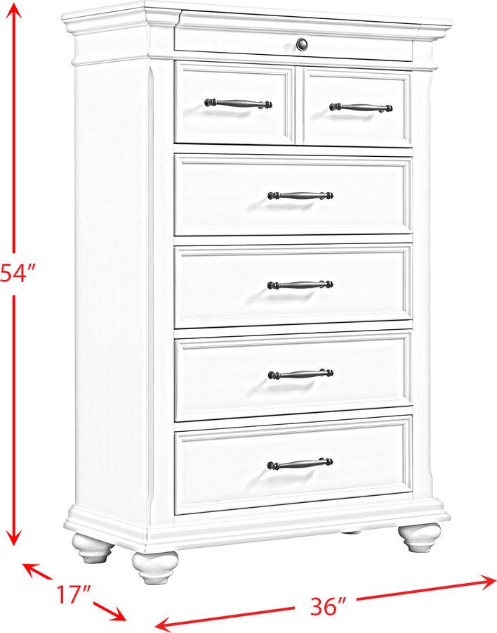 Elements Chest of Drawers - Brooks 6-Drawer Chest in Grey