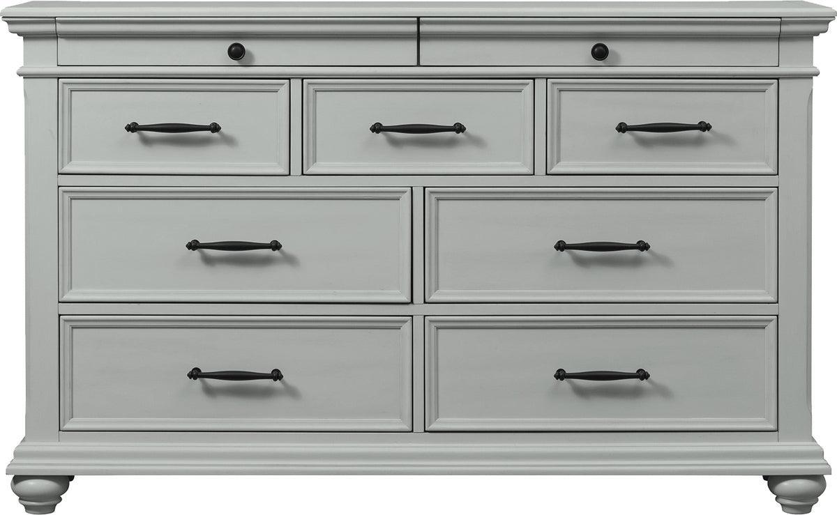 Elements Dressers - Brooks 9-Drawer Dresser in Grey