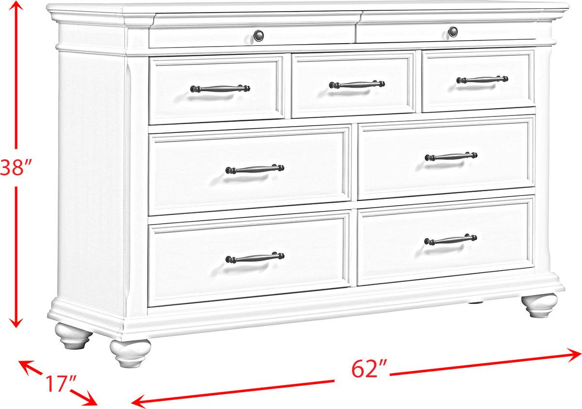 Elements Dressers - Brooks 9-Drawer Dresser in Grey