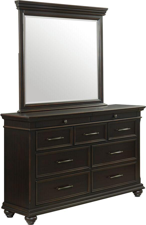 Elements Dressers - Brooks 9-Drawer Dresser with Mirror in Black