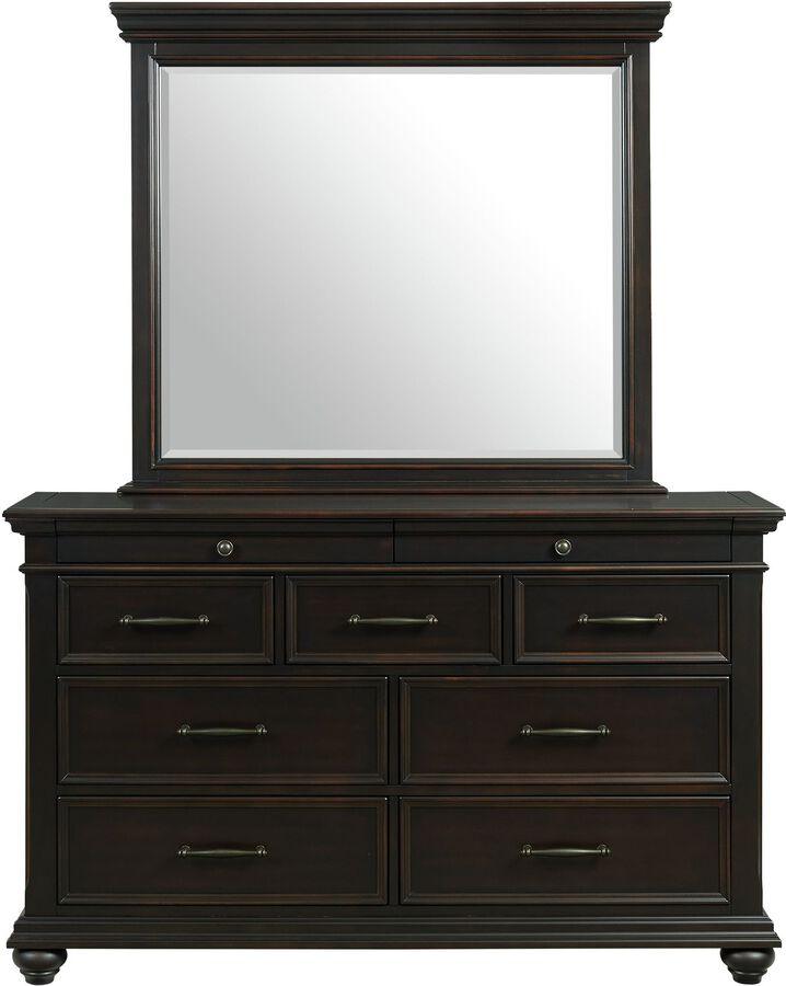 Elements Dressers - Brooks 9-Drawer Dresser with Mirror in Black