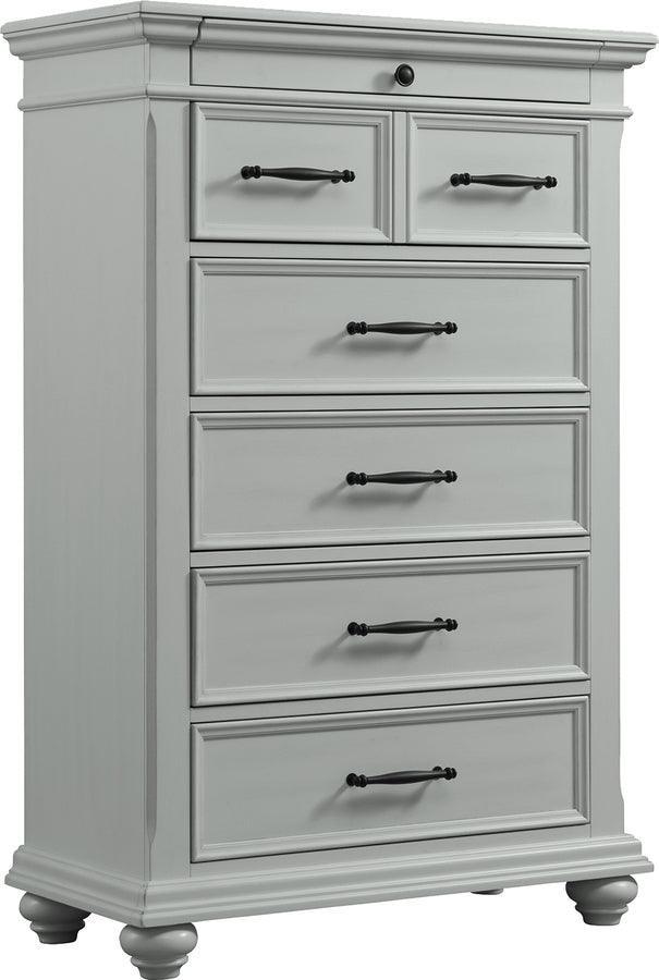 Elements Bedroom Sets - Brooks King Platform Storage 3 Piece Bedroom Set in Grey