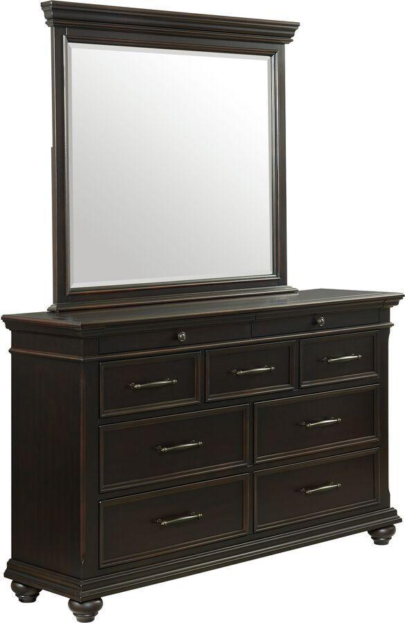 Elements Bedroom Sets - Brooks Queen Platform Storage 5PC Bedroom Set in Black Black
