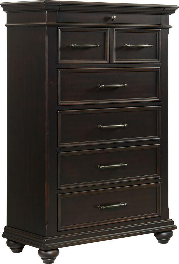 Elements Bedroom Sets - Brooks Queen Platform Storage 5PC Bedroom Set in Black Black