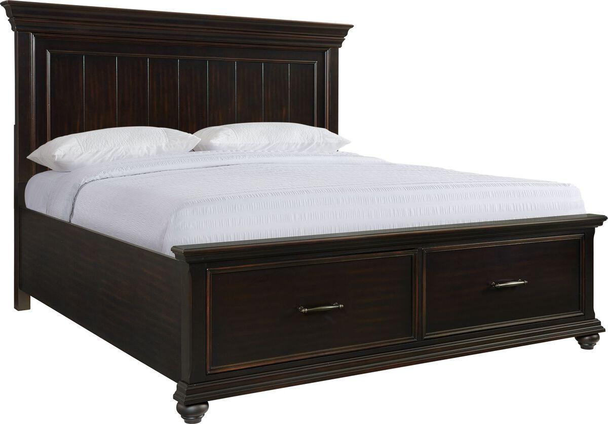 Elements Beds - Brooks Queen Platform Storage Bed in Black