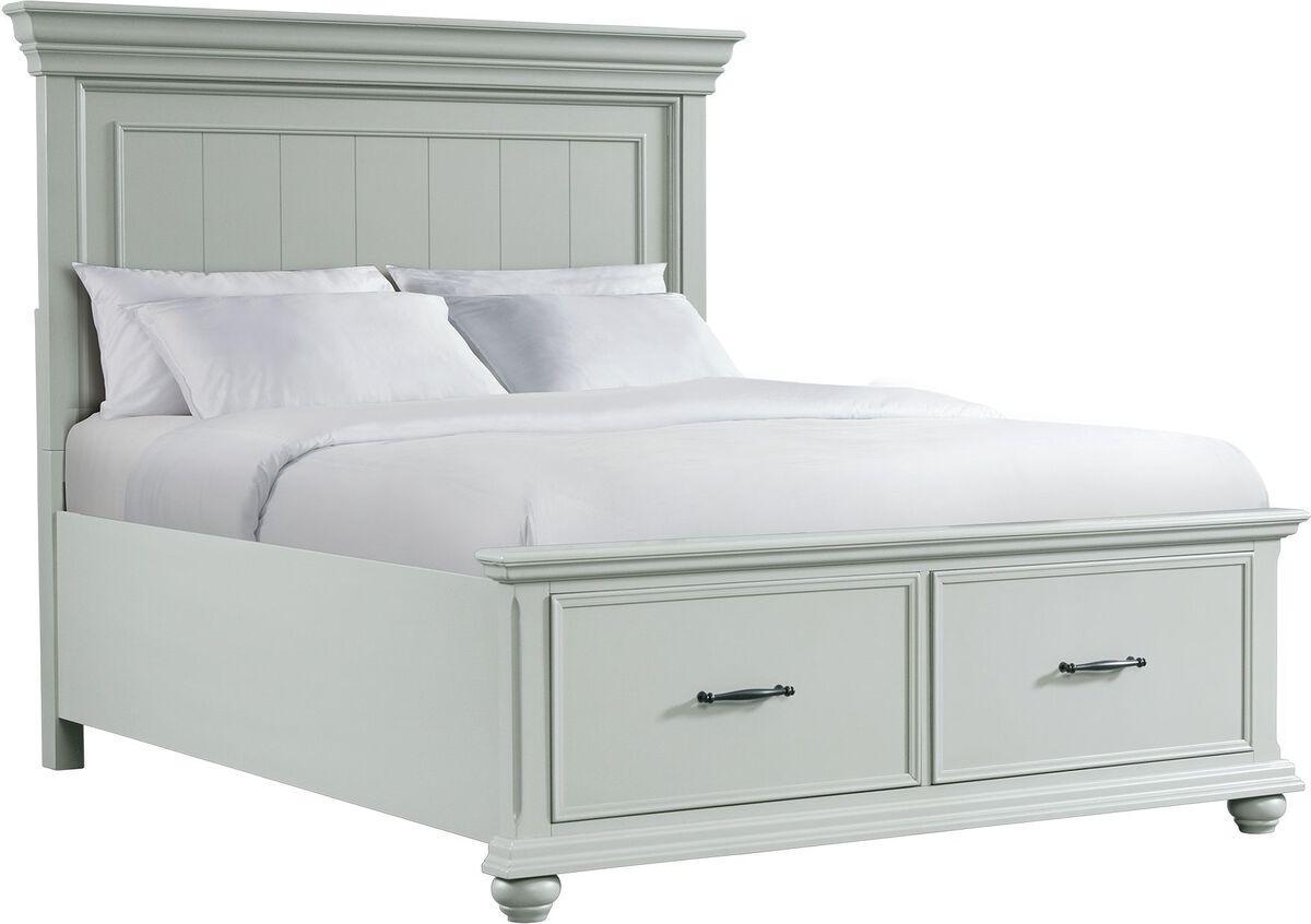 Elements Beds - Brooks Queen Platform Storage Bed in Grey