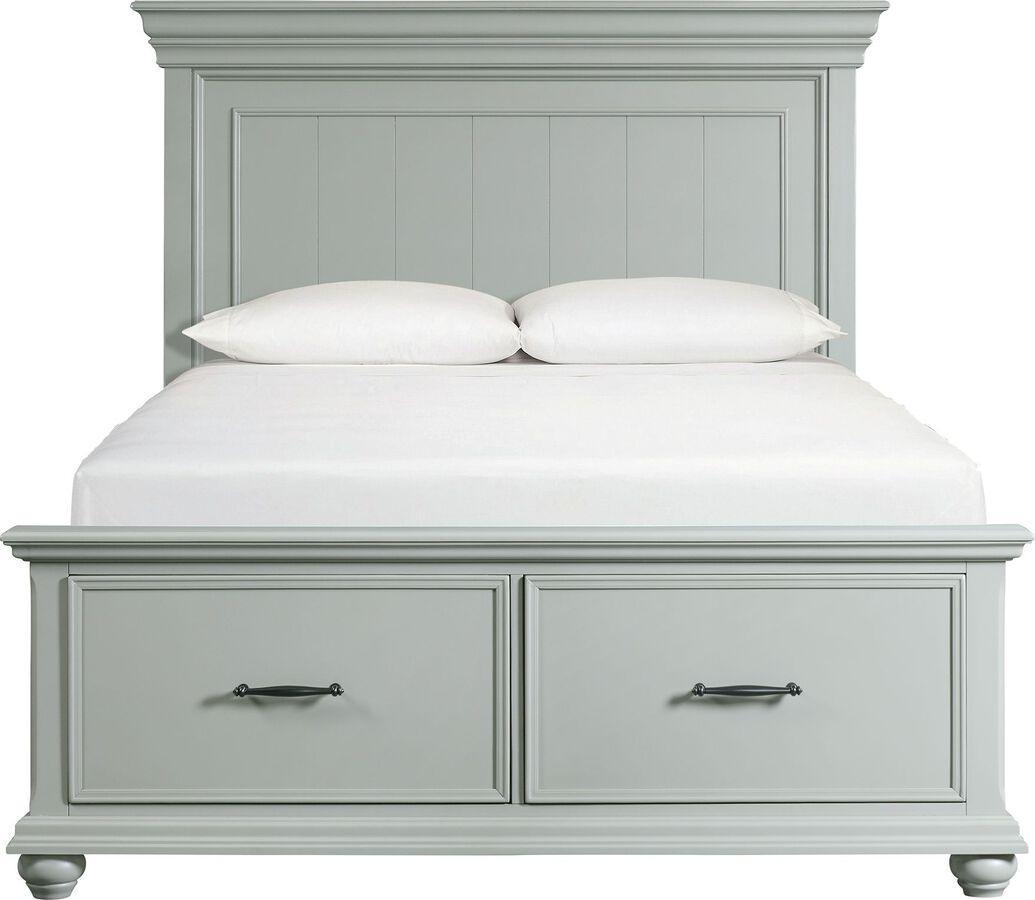 Elements Beds - Brooks Queen Platform Storage Bed in Grey