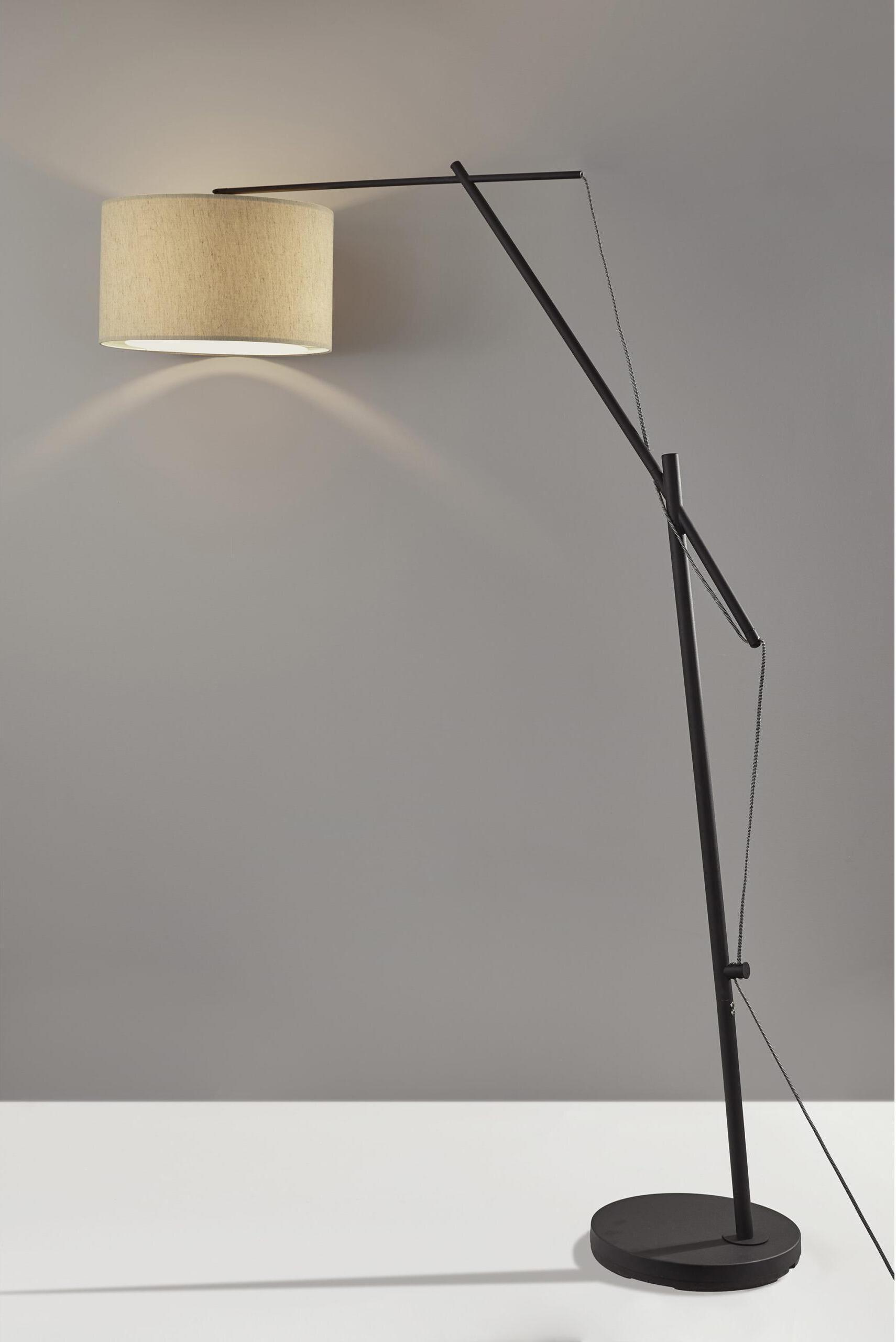 Adesso Floor Lamps - Broome Arc Lamp Matte Black