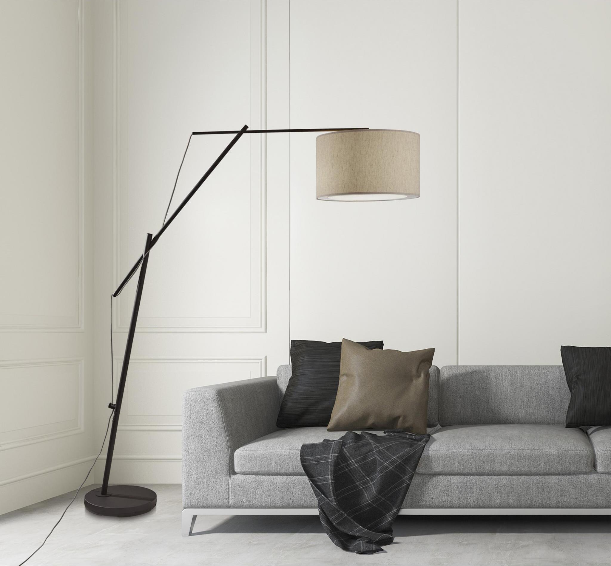 Adesso Floor Lamps - Broome Arc Lamp Matte Black