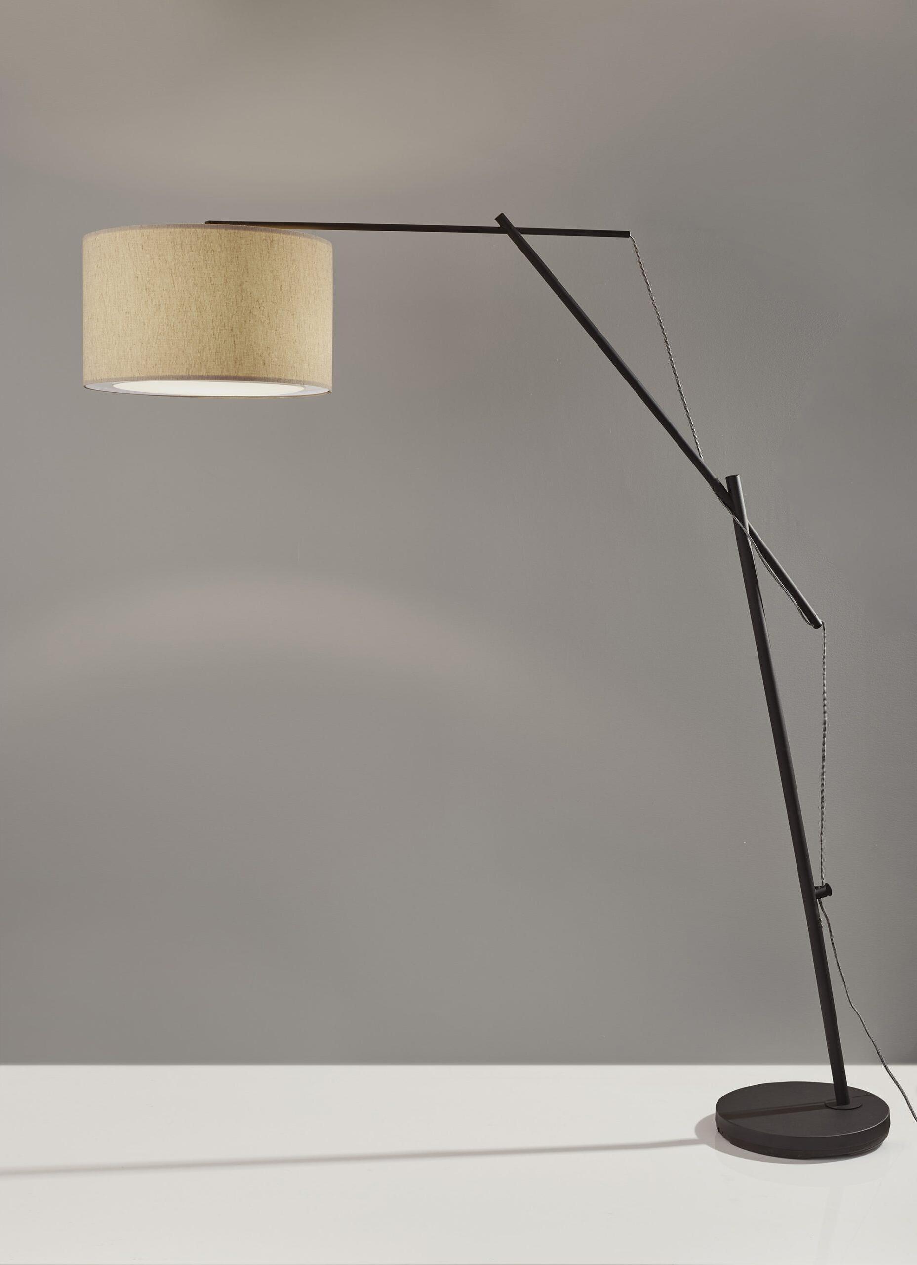 Adesso Floor Lamps - Broome Arc Lamp Matte Black