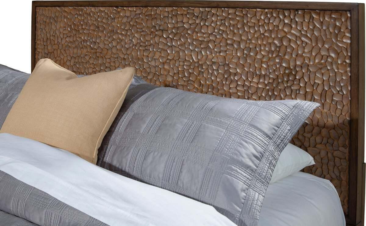 Alpine Furniture Headboards - Brown Pearl Queen Headboard Brown Bronze