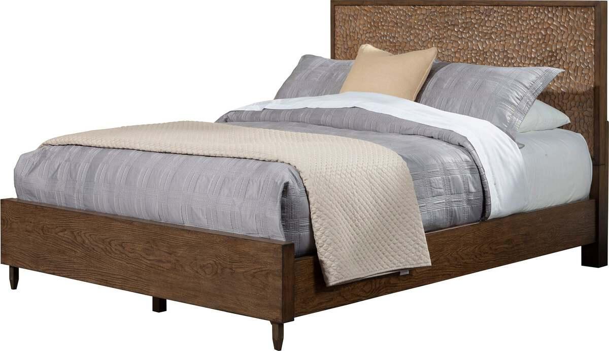 Alpine Furniture Headboards - Brown Pearl Queen Headboard Brown Bronze