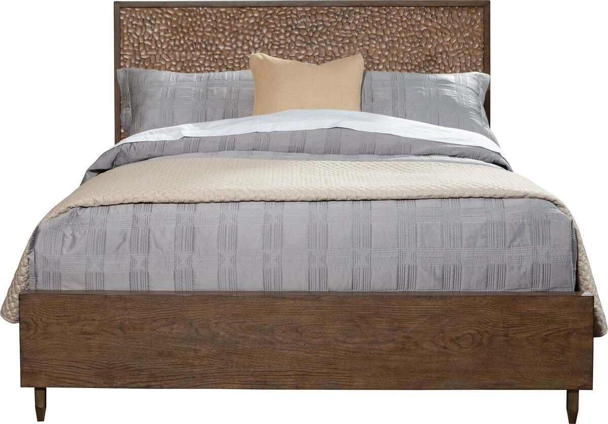 Alpine Furniture Headboards - Brown Pearl Queen Headboard Brown Bronze