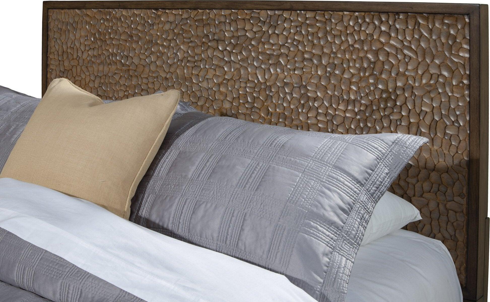Alpine Furniture Beds - Brown Pearl Queen Platform Bed Brown Bronze