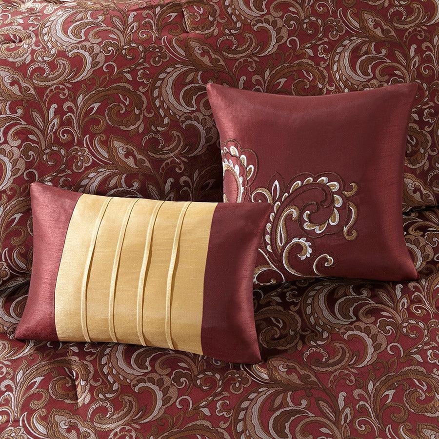 Olliix.com Comforters & Blankets - Brystol Modern 24 Piece Room in a Bag Red Cal King