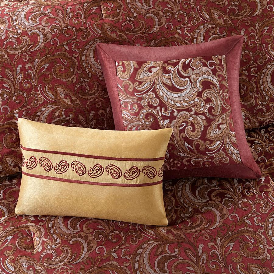 Olliix.com Comforters & Blankets - Brystol Modern 24 Piece Room in a Bag Red Cal King