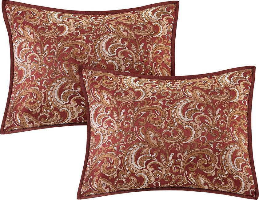 Olliix.com Comforters & Blankets - Brystol Modern 24 Piece Room in a Bag Red Cal King