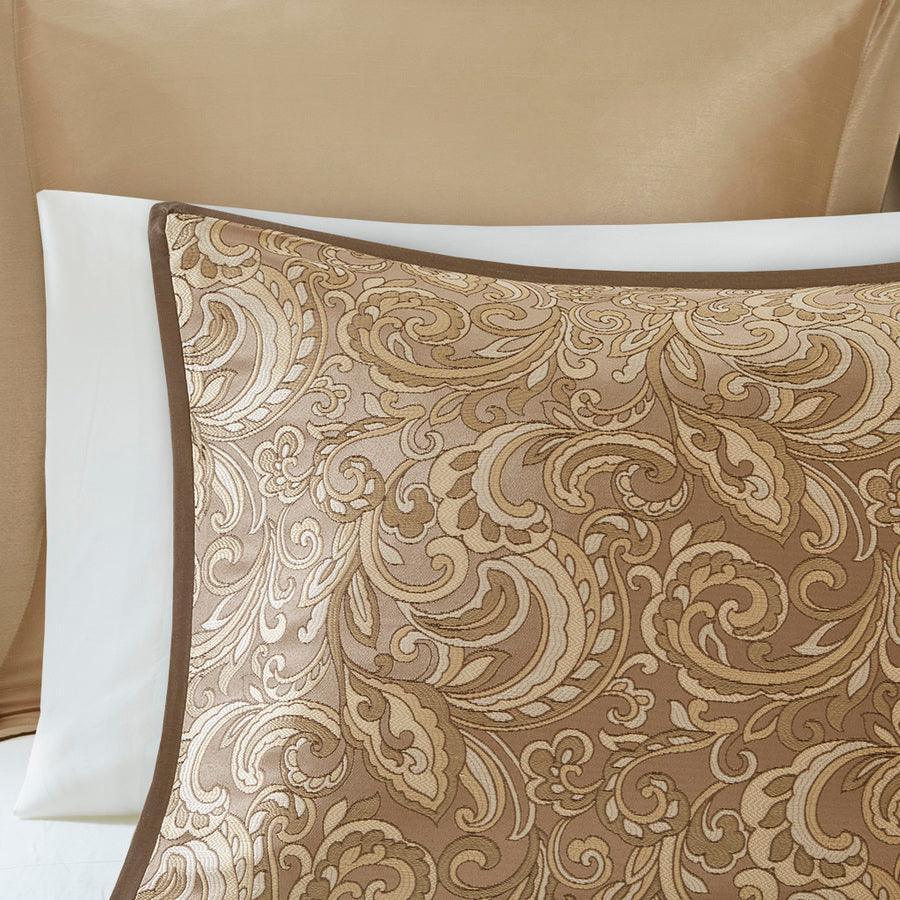 Olliix.com Comforters & Blankets - Brystol Queen 24 Piece Room in a Bag Brown
