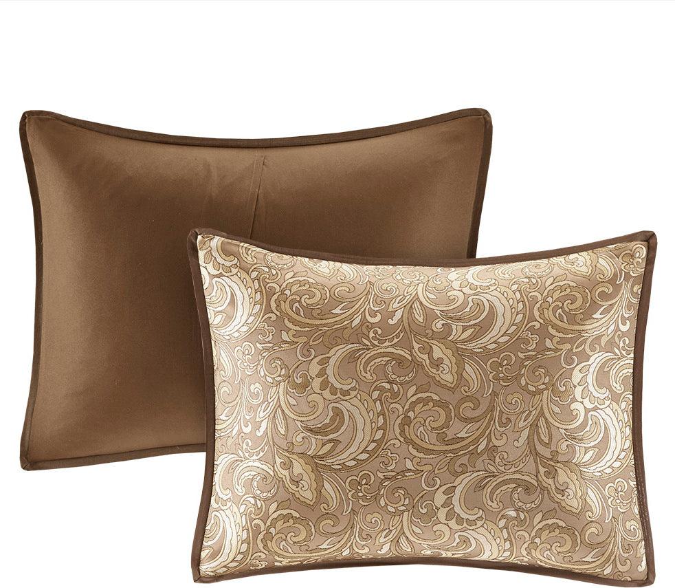 Olliix.com Comforters & Blankets - Brystol Transitional 24 Piece Room in a Bag Brown Cal King