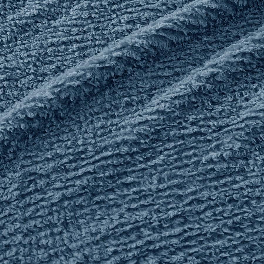 Olliix.com Comforters & Blankets - Burlington Berber Blanket Full/Queen Blue