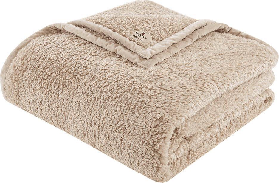 Olliix.com Comforters & Blankets - Burlington Berber Blanket Full/Queen Tan