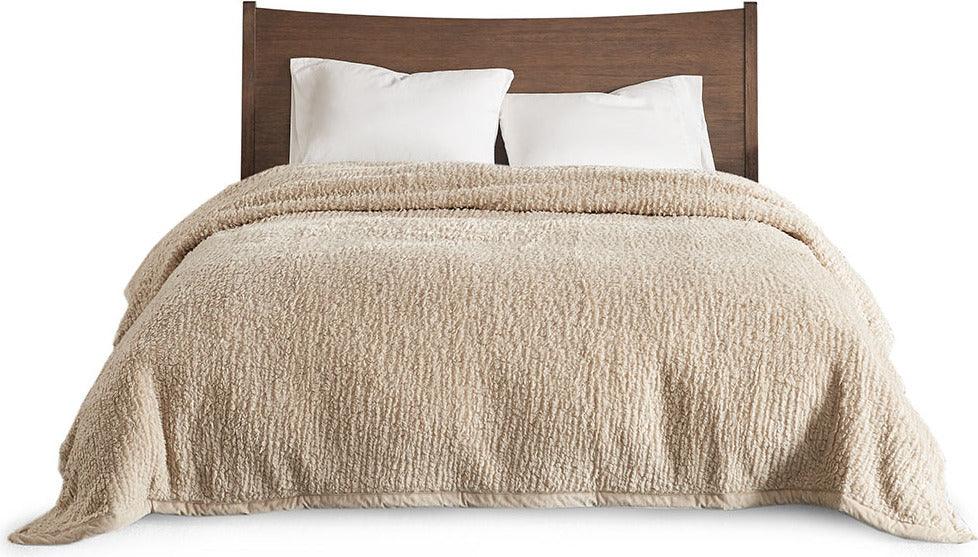 Olliix.com Comforters & Blankets - Burlington Berber Blanket Full/Queen Tan
