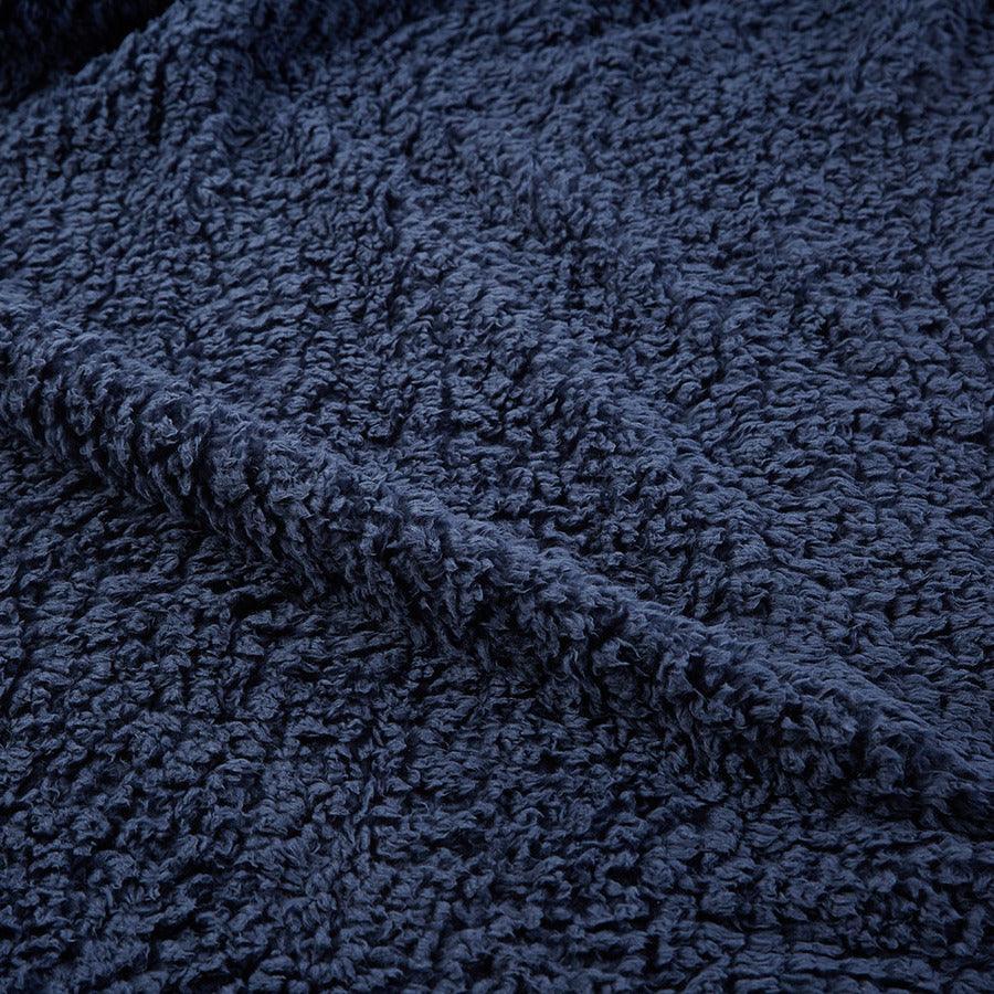Olliix.com Comforters & Blankets - Burlington Berber Blanket Twin Navy