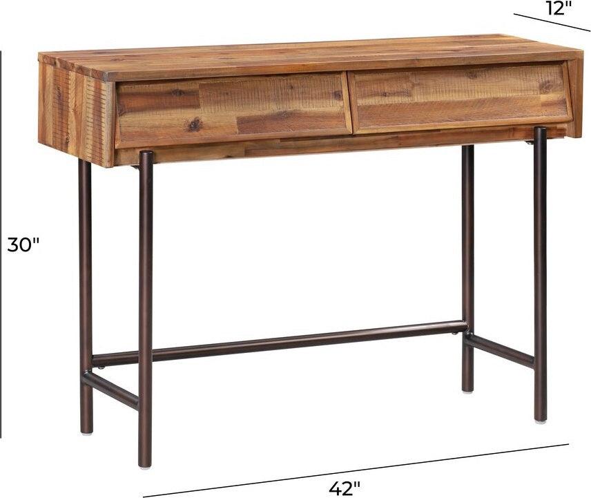 Tov Furniture Consoles - Bushwick Console Table Rustic & Dark Brown