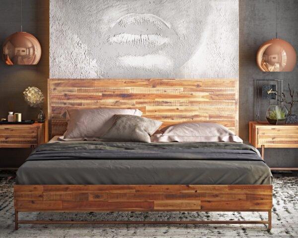 Tov Furniture Beds - Bushwick Wooden King Bed Brown