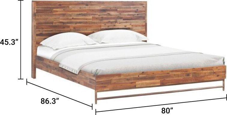 Tov Furniture Beds - Bushwick Wooden King Bed Brown