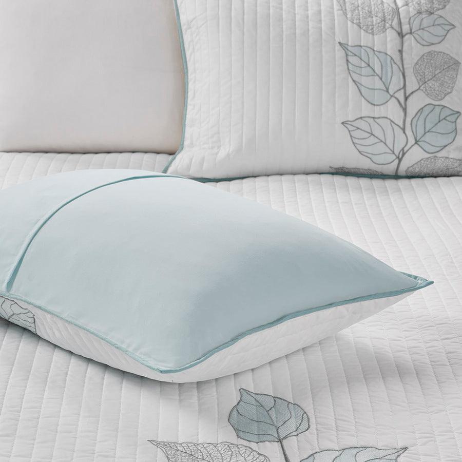 Olliix.com Comforters & Blankets - Caelie Full/Queen 6 Piece Reversible Coverlet Set Blue
